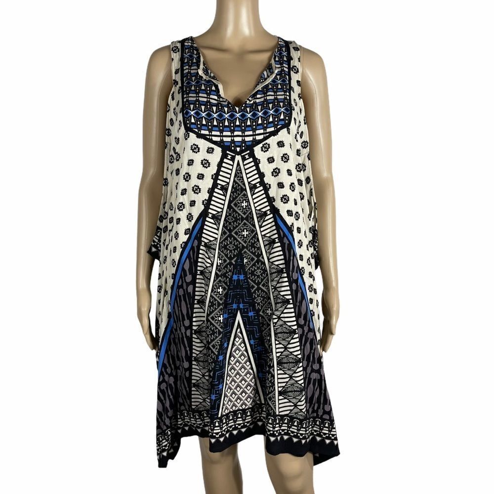 Jealous Tomato Blue, Black, and White Summer Dress